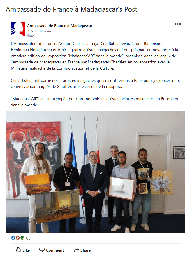 Première édition de l'exposition_Madagasc'ART dans le monde